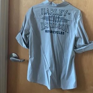 Harley Davison pinstripes shirt.  NWOT